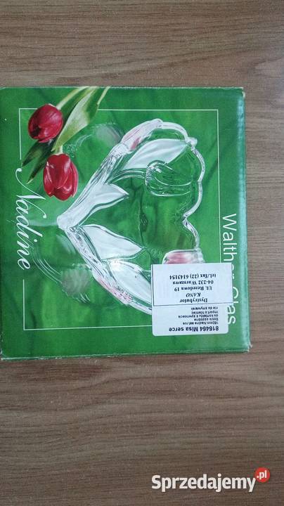 Szkło w kształcie serca na cukierki