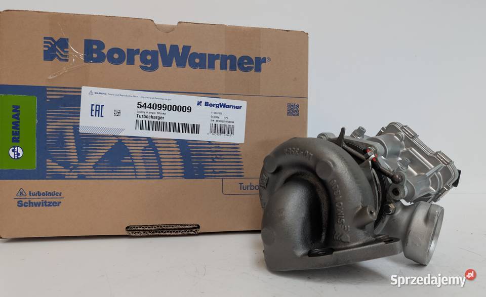 Turbosprężarka BorgWarner KKK Reman 54409900009 Siedlce