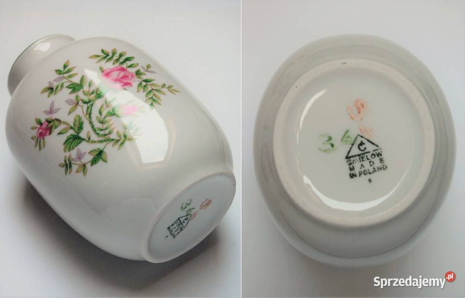 Wazon róże kwiaty porcelana Ćmielów vintage Porcelana i szkło lubelskie Lublin