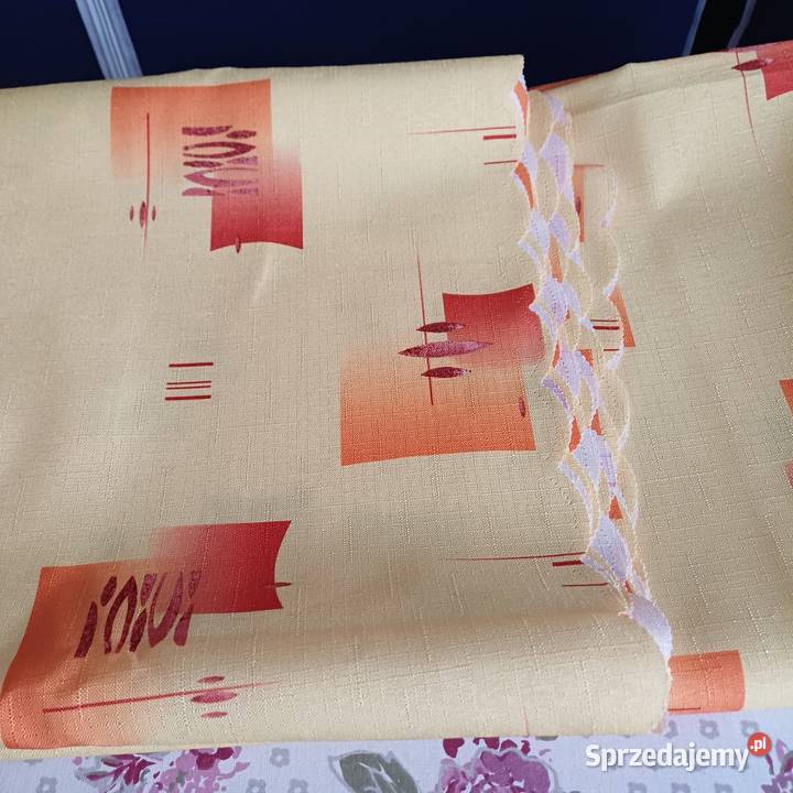 Obrus plamoodporny żółto pomarańczowy 160x240 Sieradz