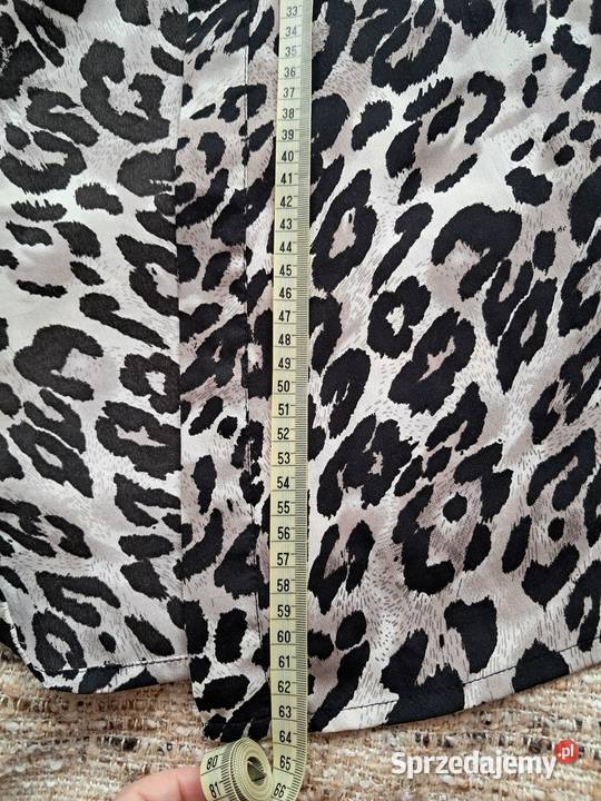 Cienka narzutka panterka brązowy/beżowy Łódź