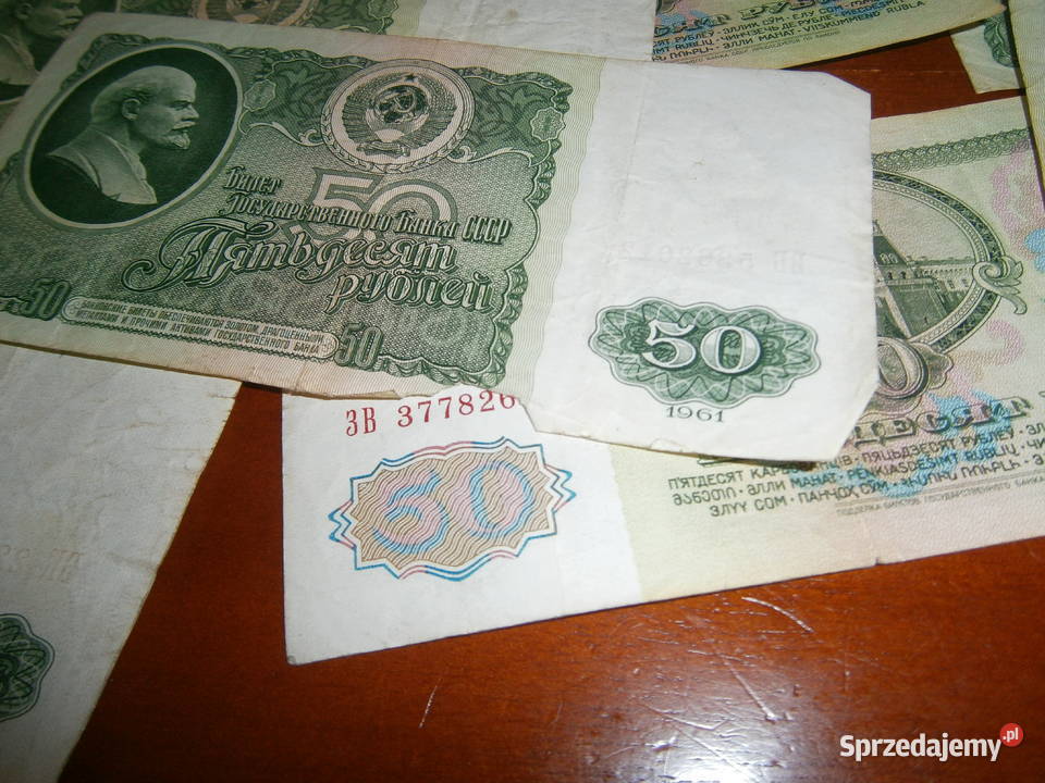 Stare ruble rosyjskie z roku 1961 nominał 50 15 podlaskie Suwałki