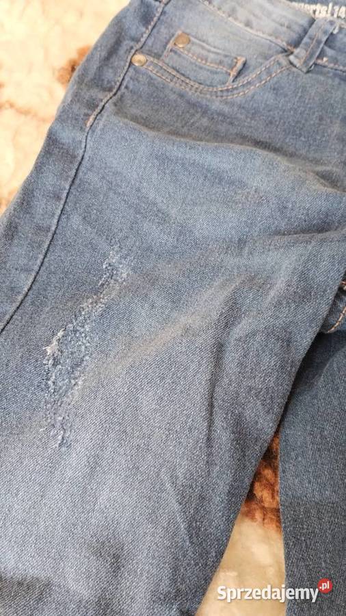 spodnie dziewczęce jeansowe rozmiar 140 dziewczynka