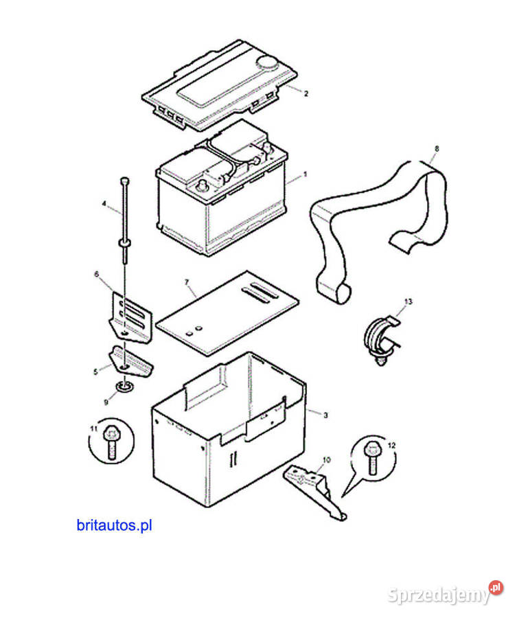 ROVER 75 PODSTAWA AKUMULATORA OBUDOWA ZESTAW Poznań