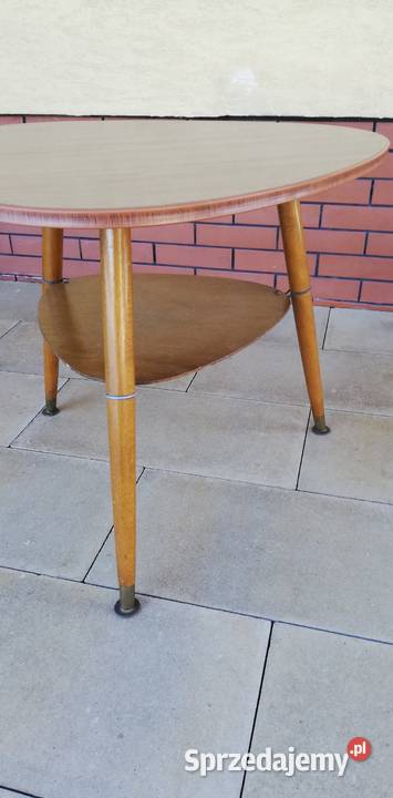 Stolik PRL patyczak kawowy art deco ława z półką Garwolin sprzedam