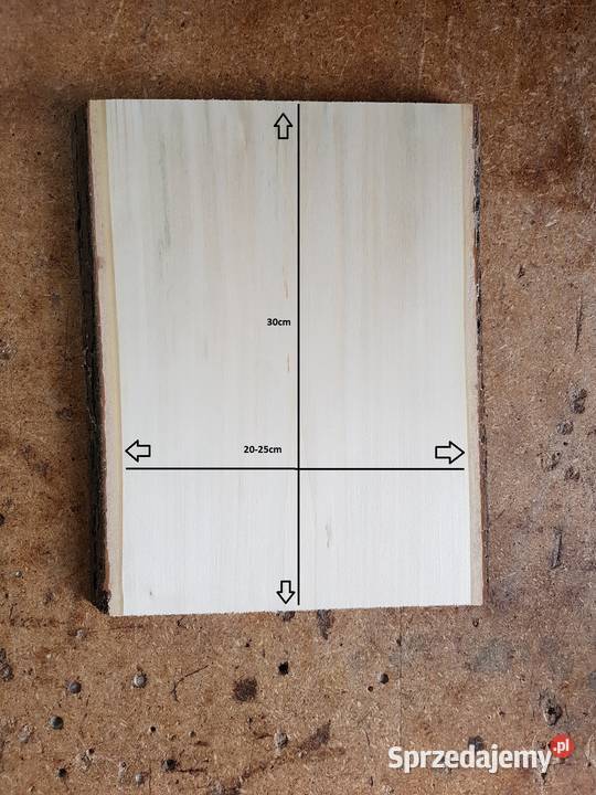 Deska lipowa z korą 30x225x25 rzeźba ikony Łódź sprzedam