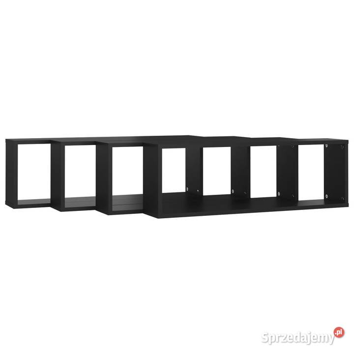 Półki ścienne kostki 4 czarne 80x15x265 WM807110 Warszawa