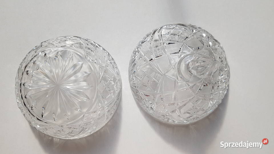 Kryształowa bomboniera 2 kryształ PRL Dąbrowa Górnicza sprzedam