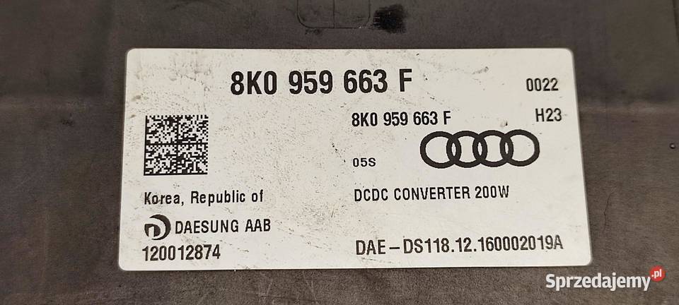 AUDI Q3 8U STABILIZATOR NAPIECIA 8K0959663F
