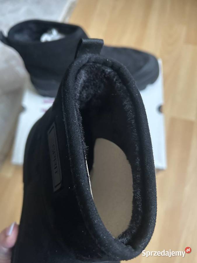 Czarne ocieplane śniegowce 40 Esprit Warszawa