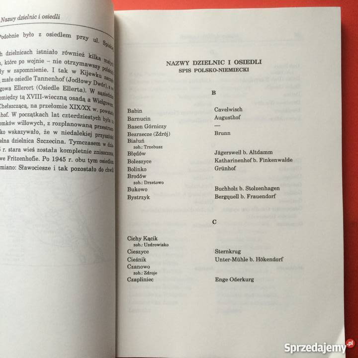 895 PolskoNiemieckie Nazewnictwo Szczecina Antykwariat