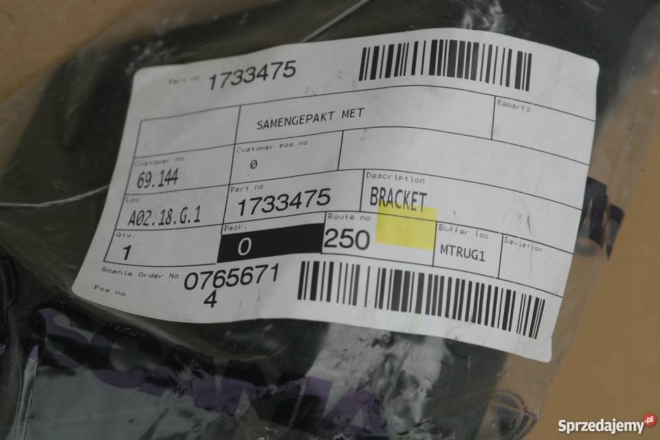 SCANIA R G P MOCOWANIE UCHWYT FILTRA POWIETRZA Bieleń