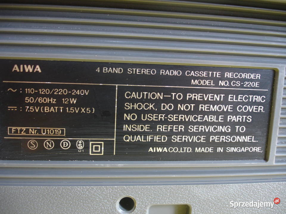 Radiomagnetofon AIWA CS220E lubuskie