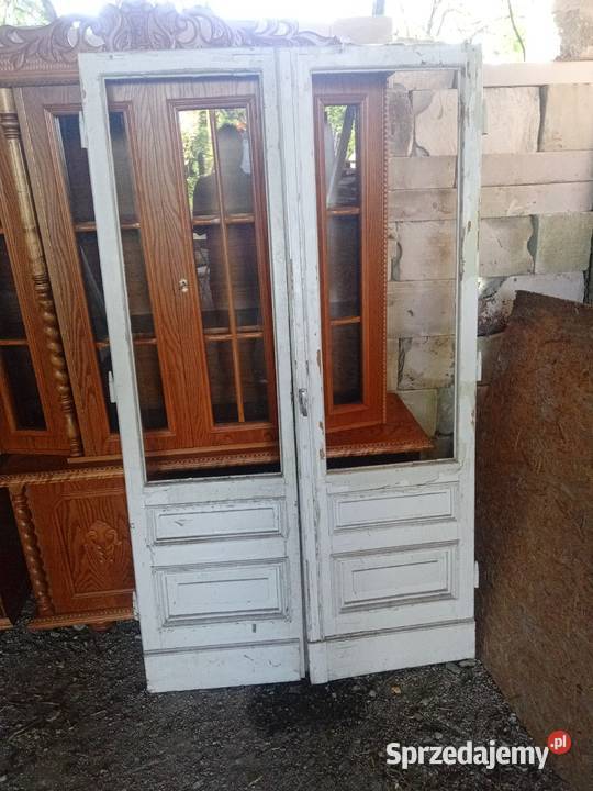 Drzwi balkonowe kamienicy dwuskrzydłowe Czernikówko