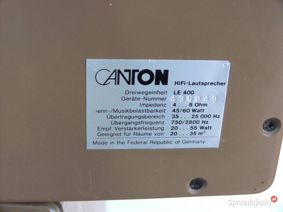 Kolumny Monitory Canton LE 400 WYSYŁKA podkarpackie Jasło