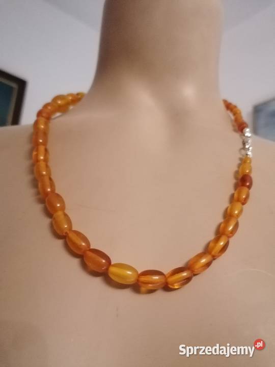 Naszyjnik Bursztyn oliwki podlaskie sprzedam