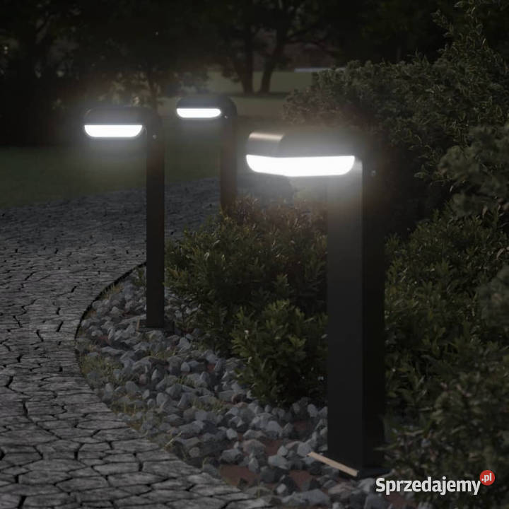 Zewnętrzne lampy stojące 3 czarne 50 aluminium Warszawa