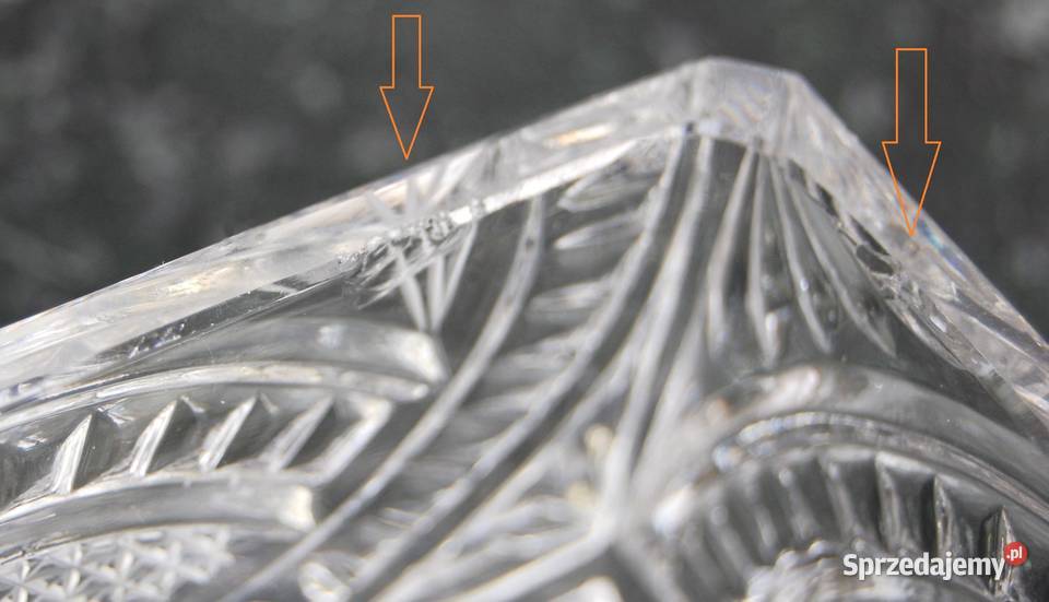 Kryształowa popielniczka z wieczkiem kryształ lubelskie Lublin