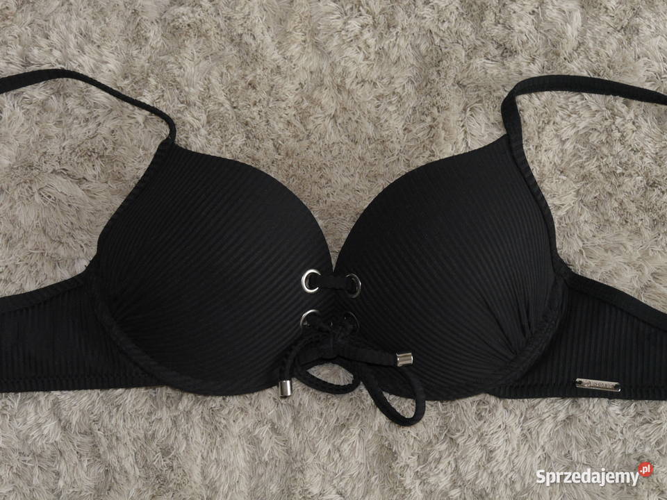 Censored śliczny strój wiązanie push up 34 XS czarny Wrocław