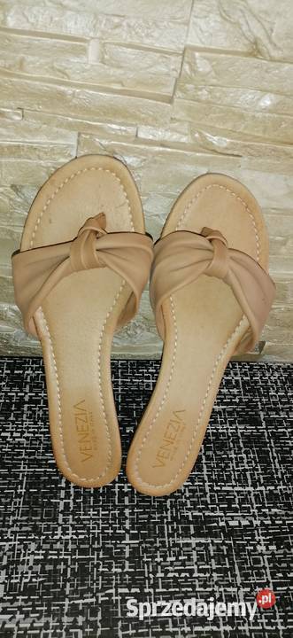 VENEZIA skórzane nowe klapki japonki Obuwie