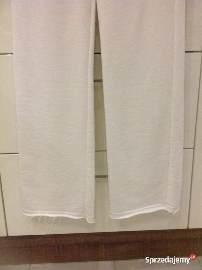 Spodnie Dresowe Damskie OLA VOGA S Białe j NOWE Spodnie Nowa Sól