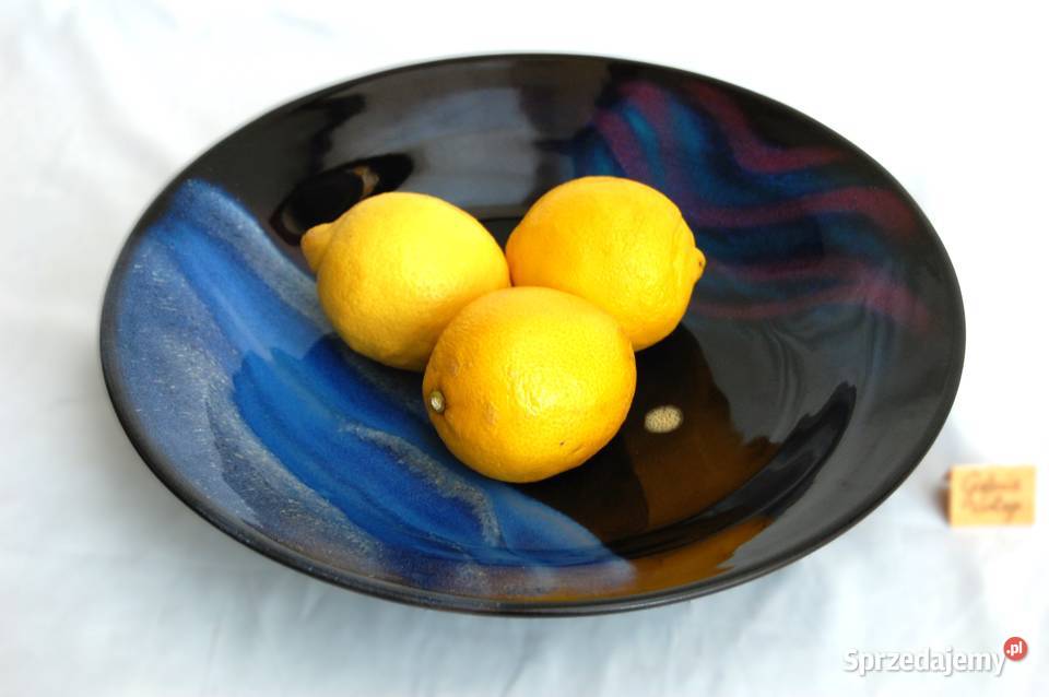 Talerz ścienny patera kamionka ręcznie malowana Patery Lublin sprzedam