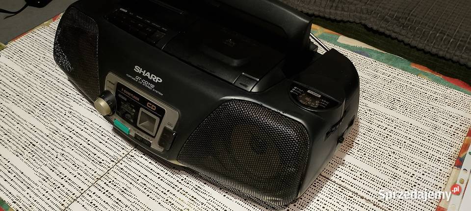 Sharp QTCD112H boombox CD kaseta radio stan Magnetofony Wąbrzeźno