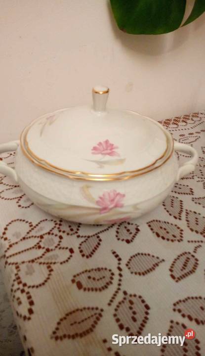 Porcelana fine de Boheme Thun Waza różowe kwiaty Warszawa