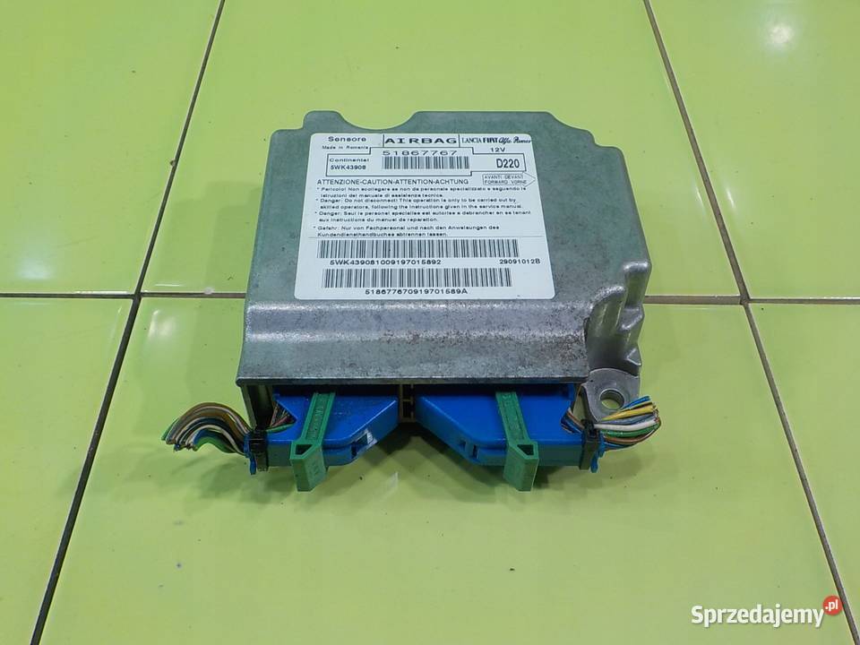 FIAT 500 12 B 09r 3D modul sensor AIRBAG osobowe Suków