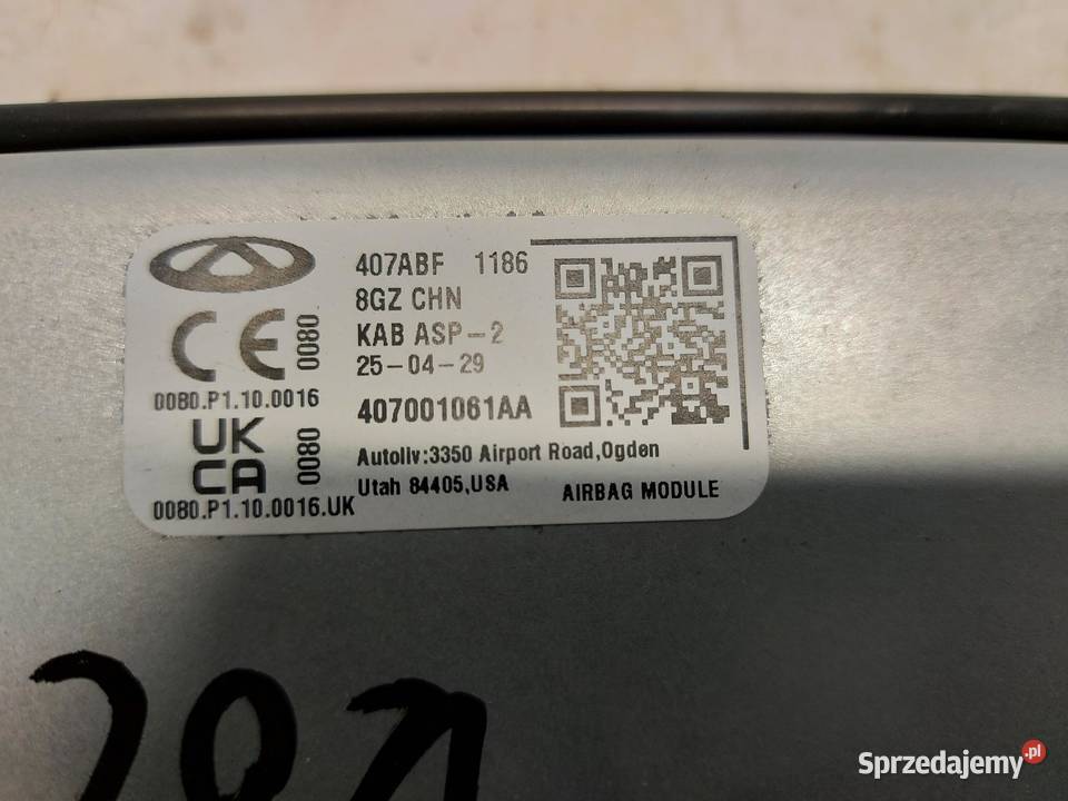 Cherry Jaecoo 7 PHEV 2025r Poduszka powietrzna osobowe Poduszki powietrzne sprzedam