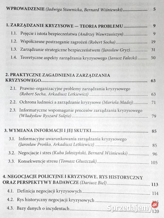 Zarządzanie kryzysowe Teoria praktyka Jadwiga Rok wydania 2011 Chełm