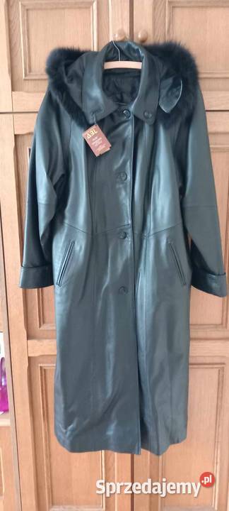 Płaszcz XL skóra odpinana podszewka odpinany Rozmiar 42(XL)