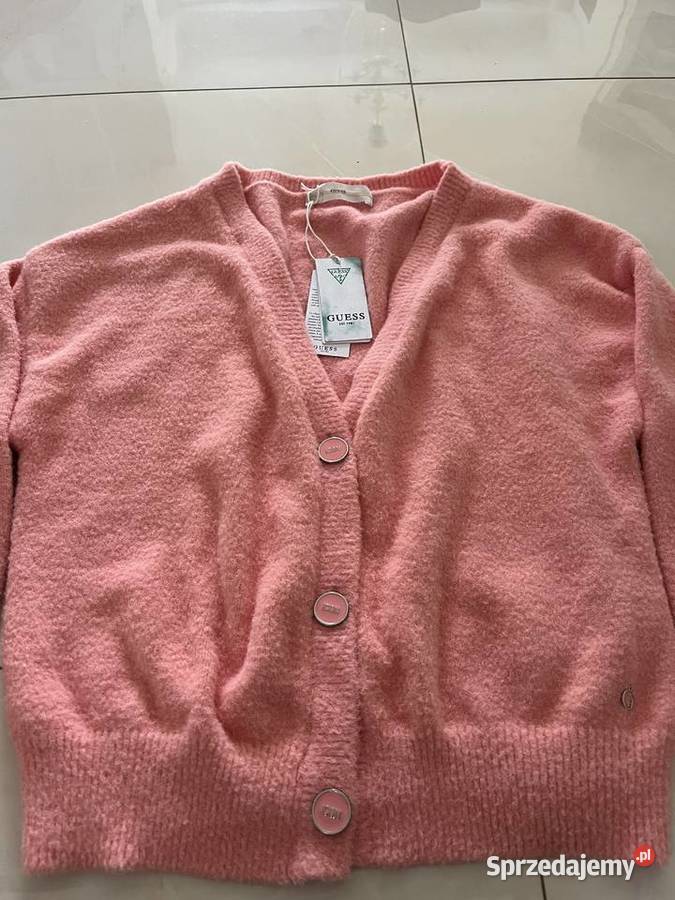 Sweter Guess nowy light pink Rozpinane  Lubań