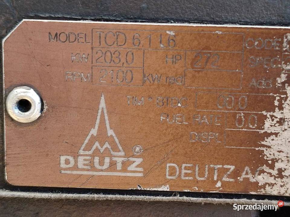 Silnik Deutz TCD 61L06 Wilkowo sprzedam