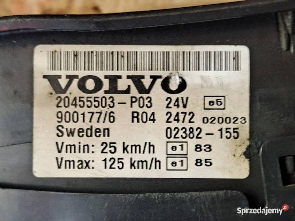 Licznik ZEGAR 20455503P03 VOLVO VDO FH FM ciężarowe świętokrzyskie Zawichost