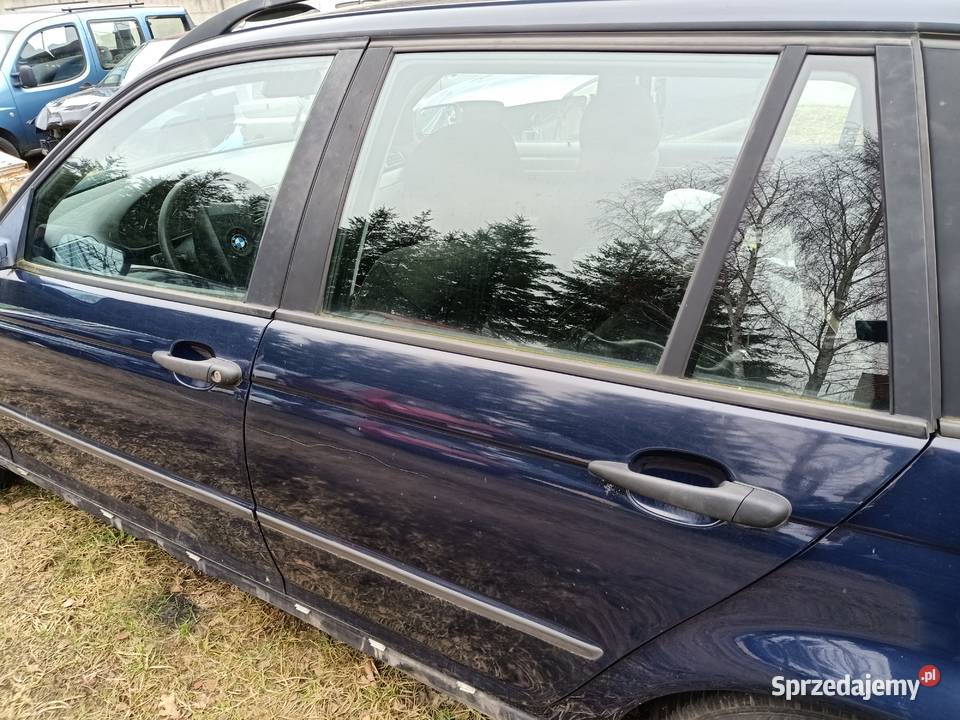 Drzwi lewe tylne tył BMW E46 2000r dunkeblau Szczecin