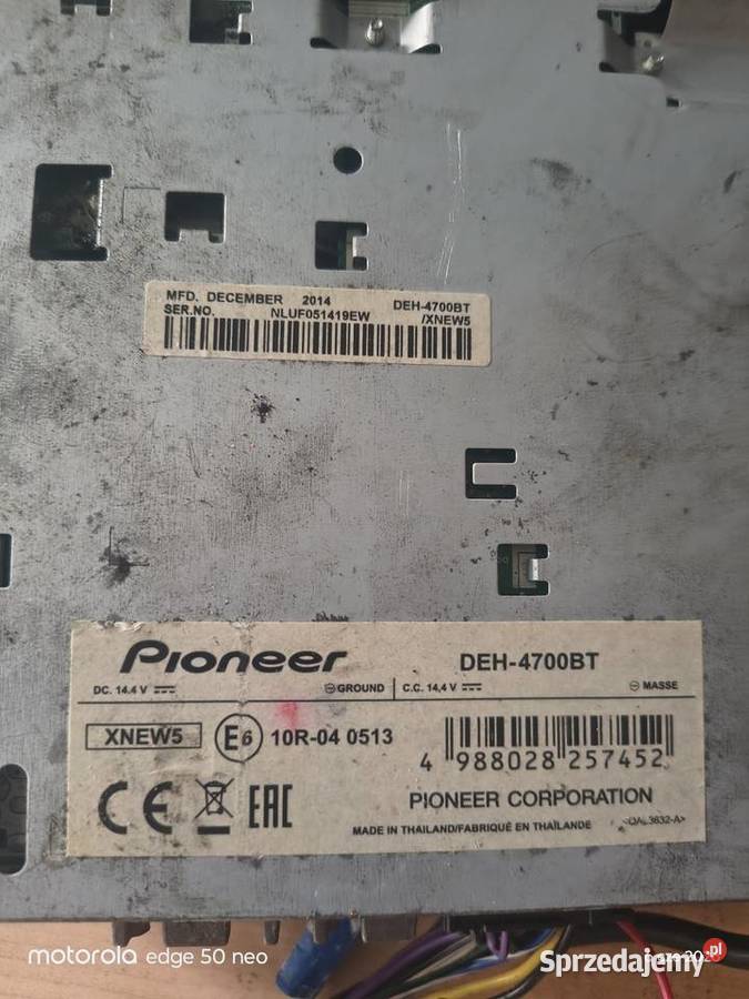 Radio Pionier deh4700bt CB radia małopolskie sprzedam
