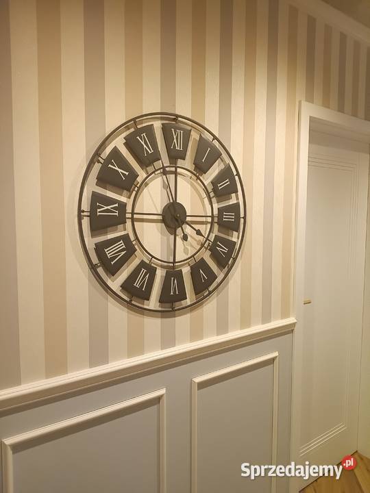 Zegar ścienny metalowy czarny NOWY OKAZJA Kraków