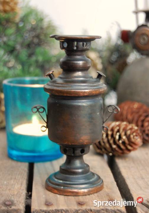 Samowar miniatura figurka metaloplastyka Rosja Lublin