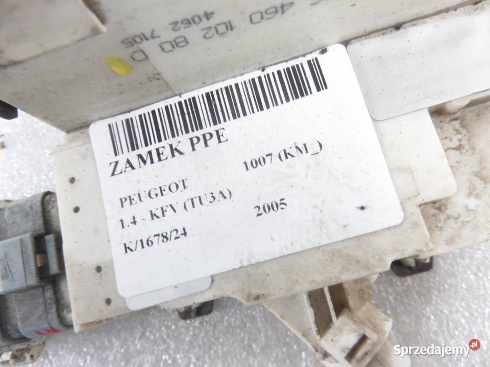 ZAMEK PRAWY PRZEDNI PEUGEOT 1007 9646010280D