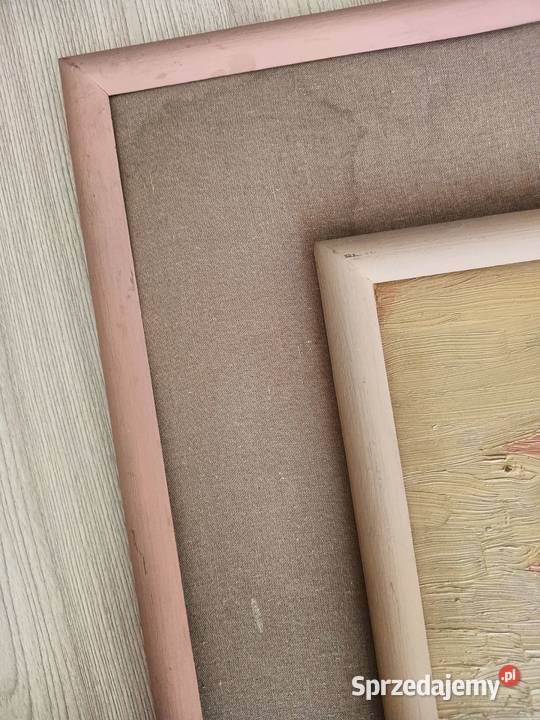 Stary obraz abstrakcja 37x37 1994 r Kraków