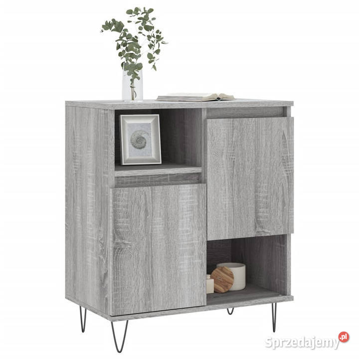 Komoda szary dąb sonoma 60x35x70 materiał
