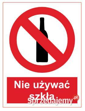 Naklejka BHP Nie używać szkła GC061 małopolskie