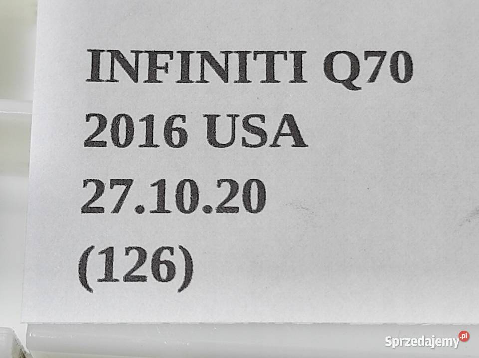 ŚLIZG ZDERZAKA PRAWY TYŁ INFINITI Q70 M30d M37 wielkopolskie sprzedam