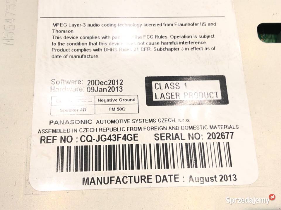 RADIO OPEL ASTRA J 22976601 0915 ODTWARZACZ