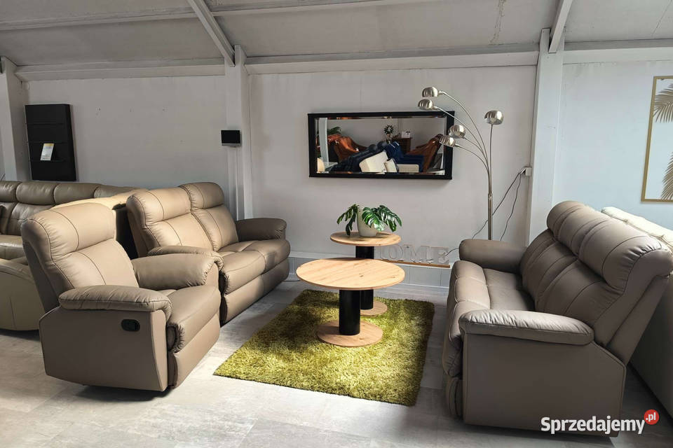 Komplet Tania III OKAZJA 20 SKÓRA spanie i Piasek