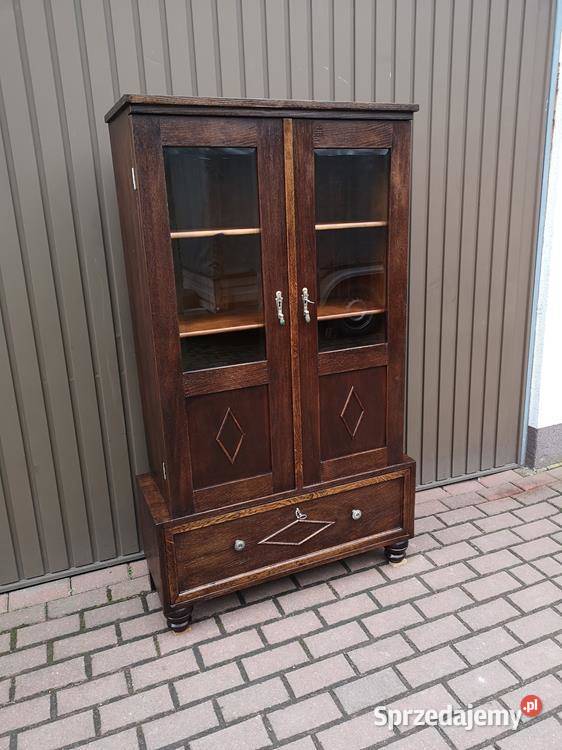 Witryna Biblioteka Serwantka Dębowa Stara Antyk Meble sprzedam