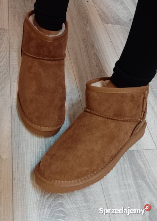 40 Brązowe ocieplane Botki zimowe śniegowce NOWE Kraków