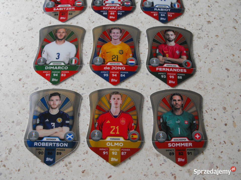 Karty piłkarskie EURO 2024 karty PRO ELITE SHILD Mykanów sprzedam