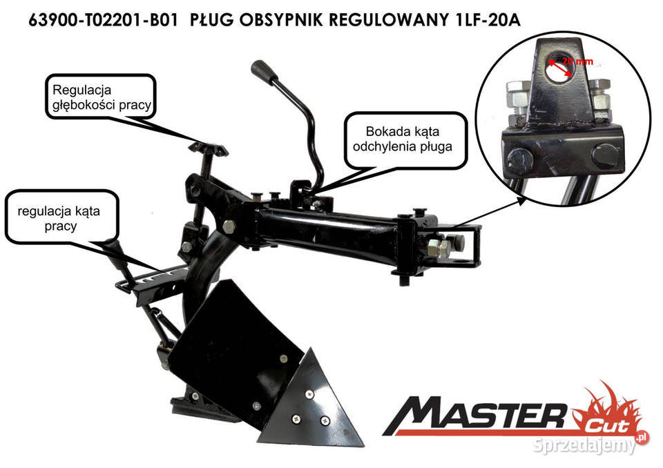 MASTERCUT 1LF20A PŁUG OBSYPNIK REGULOWANY DO wielkopolskie Opalenica